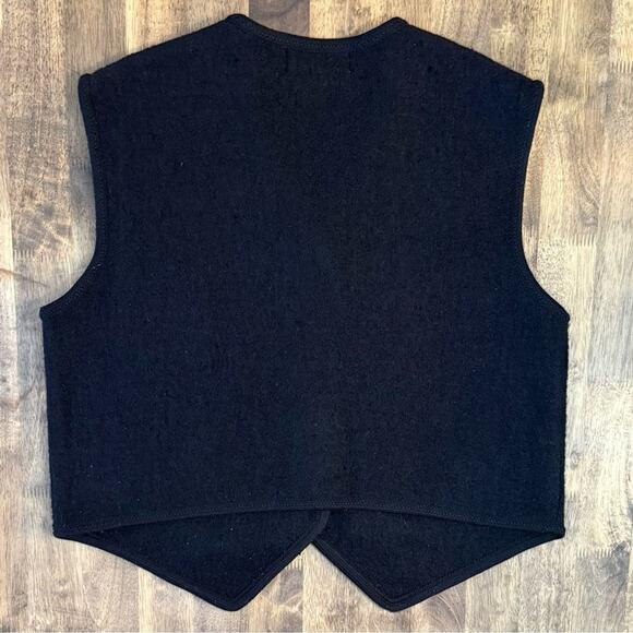 Lisa International Women’s 100% Boiled Wool VTG Leopard Cheetah Paw Vest Size L - Picture 10 of 10